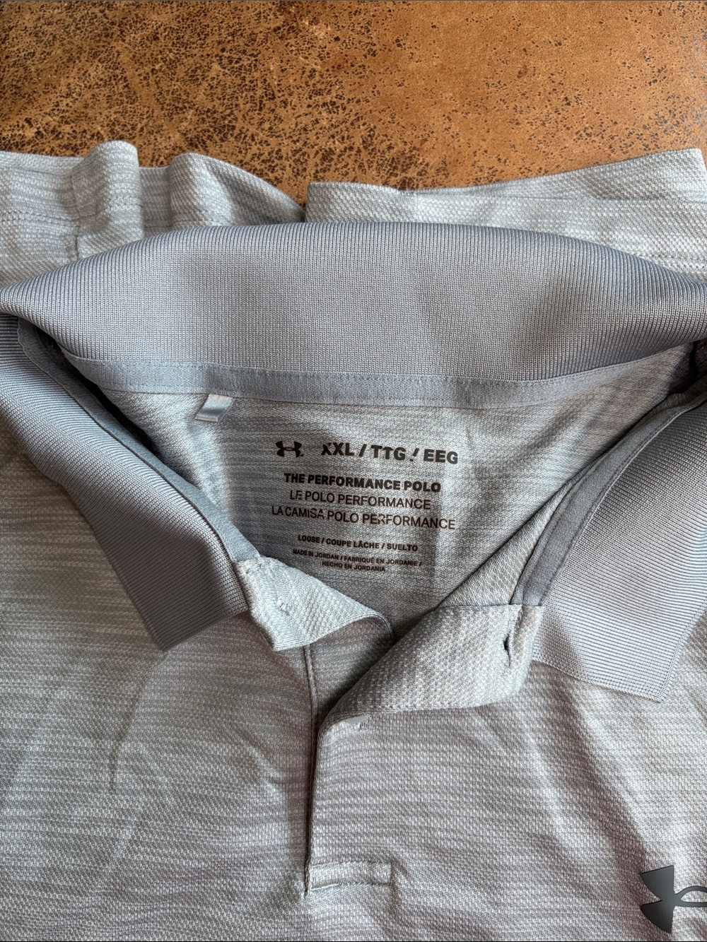 Under Armour Light Gray Performance Polo